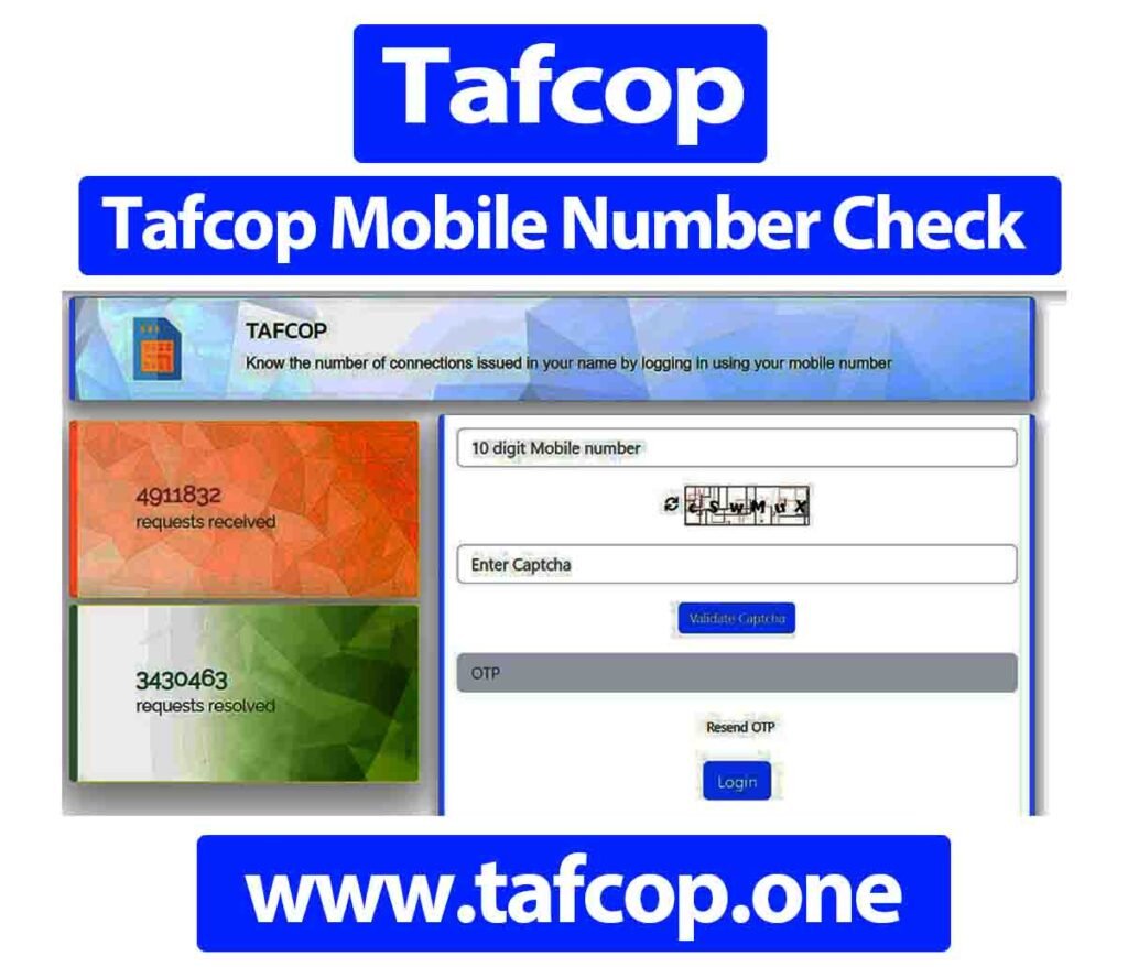 Tafcop Mobile Number Check